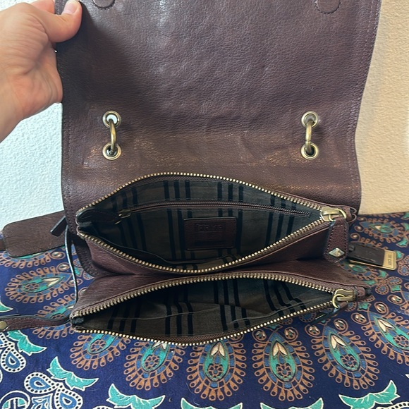 Frye brown leather studded clutch - Picture 3 of 4